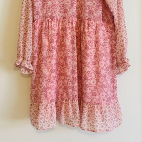 ANNA KAY bohemian floral pink dress size M Made in France - Picture 4 of 7